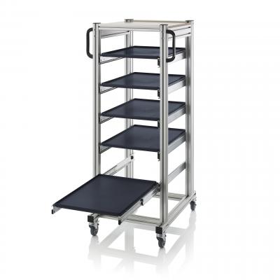 Antistatic ESD Transport Trolleys ESD System trolley for Euro containers 59 x 76 x 135 cm (L x W x H) - 666 ESD SE.L